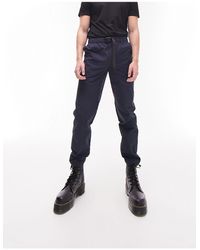 TOPMAN - Loose Belted Cargo Trousers With Seam Detail - Lyst