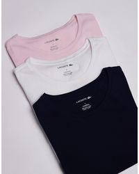 Lacoste - – 3er-pack t-shirts - Lyst