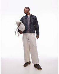 TOPMAN - – weit geschnittene hose aus baumwoll-twill - Lyst