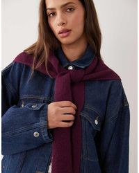 ASOS - Brede Strik Driehoekssjaal - Lyst