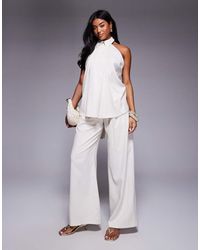 ASOS - Asos X The Sourced Collection Collared Halter Top - Lyst