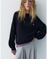 Pull&Bear - Maglione Ricamato Sul Davanti - Lyst