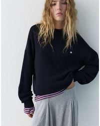 Pull&Bear - Embroidered Front Jumper - Lyst