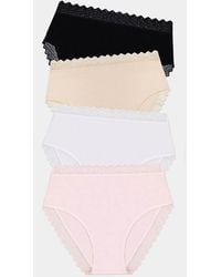 Stripe & Stare - Zigzag Lace High Rise Knicker Four Pack - Lyst