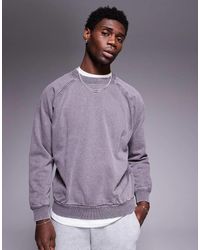 ASOS - Sudadera Lavado Básica Extragrande Con Mangas Raglán De (Parte De Un Conjunto) - Lyst