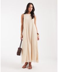 Object - Crinkle Plisse Sleeveless Trapeze Maxi Dress - Lyst