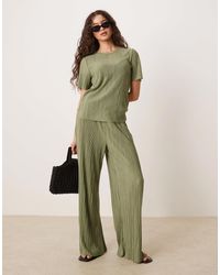 Vila - – weit geschnittene plissee-hose - Lyst