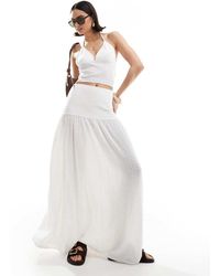 4th & Reckless - Knitted Drop Waist Beach Maxi Skirt Co-ord - Lyst
