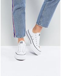 all white converse high tops platform
