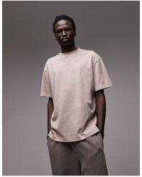 TOPMAN - Oversized Fit T-shirt With Spray Wash - Lyst