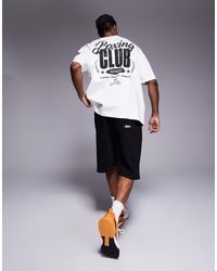 4505 - Camiseta Extragrande Con Estampado Trasero "Boxing" De Tejido Grueso De Algodón Con Acabado De Secado Rápido De - Lyst