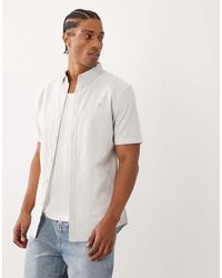 Farah - Brewer Short Sleeve Logo Stripe Shirt - Lyst