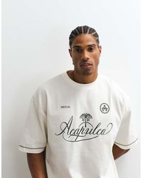 ASOS - Heavyweight Boxy Oversized T-shirt With Stitch Detailing And Football Graphic - Lyst