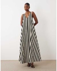 4th & Reckless - Cotton Twist Back Detail Trapeze Maxi Dress - Lyst