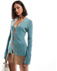 & Other Stories - Fitted Cardigan With Extended Flared Sleeve And Scalloped Front - Lyst
