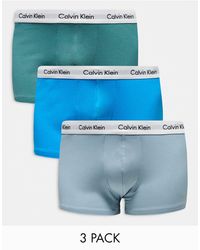 Calvin Klein - Plus Low Rise Cotton Stretch Trunks 3 Pack - Lyst