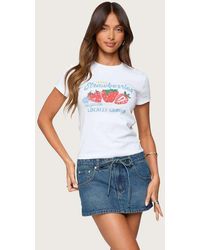 Edikted - Fresh Strawberries Graphic T Shirt - Lyst