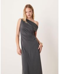 Mango - – asymmetrisch geschnittenes a-linien-midikleid - Lyst