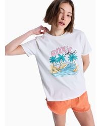Roxy - Oceanregular poster - t-shirt classique - lait - Lyst
