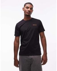 Timberland - Small Script Chest Logo T-shirt - Lyst