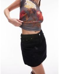 TOPSHOP - Cord Denim Pelmet Mini Skirt - Lyst