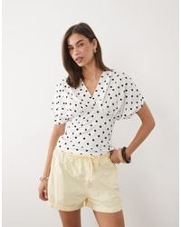 ASOS - Plunge With Cinched Waist Top - Lyst