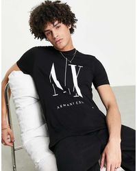 ARMANI EXCHANGE - Ax Icon Large Logo T-shirt - Lyst