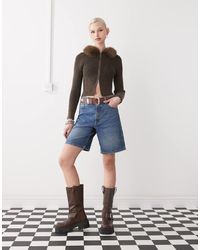 Collusion - Pantalones Cortos Vaqueros Dad Con De -Azul - Lyst