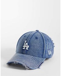 KTZ - La Dodgers 9forty Acid Wash Denim Cap - Lyst
