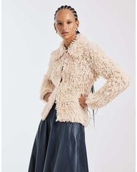 & Other Stories - Pure Wool Loop Knit Cardigan With Collar - Lyst