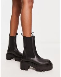 & Other Stories - Leather Chunky Sole Heeled Boots - Lyst