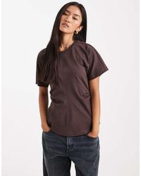 ONLY - Cinch Waist T-Shirt - Lyst
