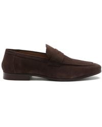Thomas Crick - Harley Loafer Suede Leather Slip-On Loafer Shoes - Lyst