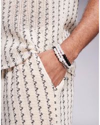 ASOS - Festival Mixed Chain And Beaded 3 Pack Bracelet - Lyst