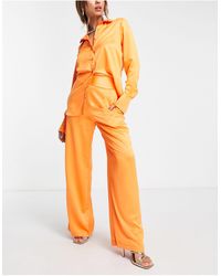 Style Cheat - Pantaloni a fondo ampio color mandarino - Lyst