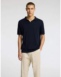 SELECTED - Knitted Polo Shirt - Lyst