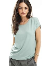 ONLY - Short Sleeve Crew Neck Top - Lyst