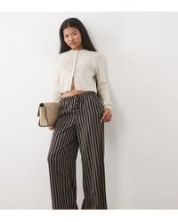 New Look - Drawstring Waist Wide Leg Trousers - Lyst