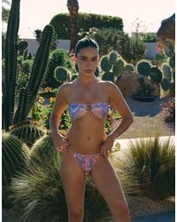 South Beach - X Liv Silverman Animal Print Bandeau Bikini Top - Lyst
