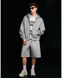 Bershka - Oversize Neoprene-Effect Bermuda Shorts - Lyst