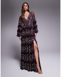 Maya - Fully Embellished Maxi Dress - Lyst