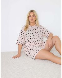 Yours Clothing - Polka Dot Sleep Tee - Lyst