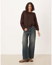 ASOS - – locker geschnittener, schulterfreier pullover - Lyst