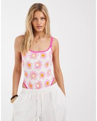 River Island - Sun Print Swimsuit - Lyst
