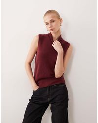 Abercrombie & Fitch - Mock Neck Sweater Vest - Lyst