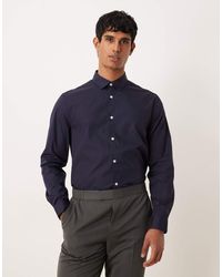ASOS - Formal Easy Iron Poplin Regular Shirt - Lyst