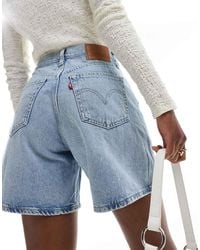 Levi's - High Waist baggy Denim Shorts - Lyst