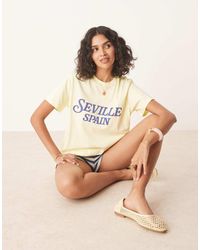 ASOS - Regular-Fit T-Shirt Met Grafische 'Seville Spain'-Print - Lyst