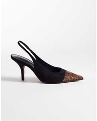 ASOS - Sylvie Two Tone Slingback Mid Heel Shoes - Lyst