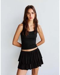 Pull&Bear - Skort Met Ruches - Lyst
